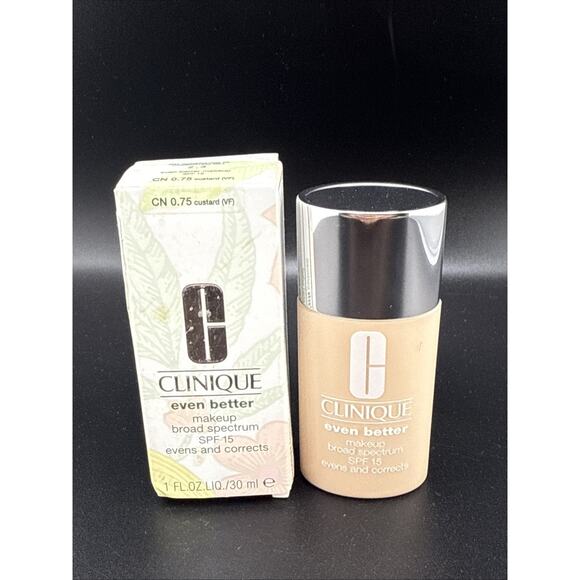 Clinique Even Better Makeup Broad Spectrum SPF 15 - CN 0.75 Custard (VF) 1oz.NEW - Picture 1 of 1